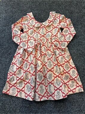 Hanna Andersson Disney Princess Holiday Long Sleeve Collared Skater Dress
